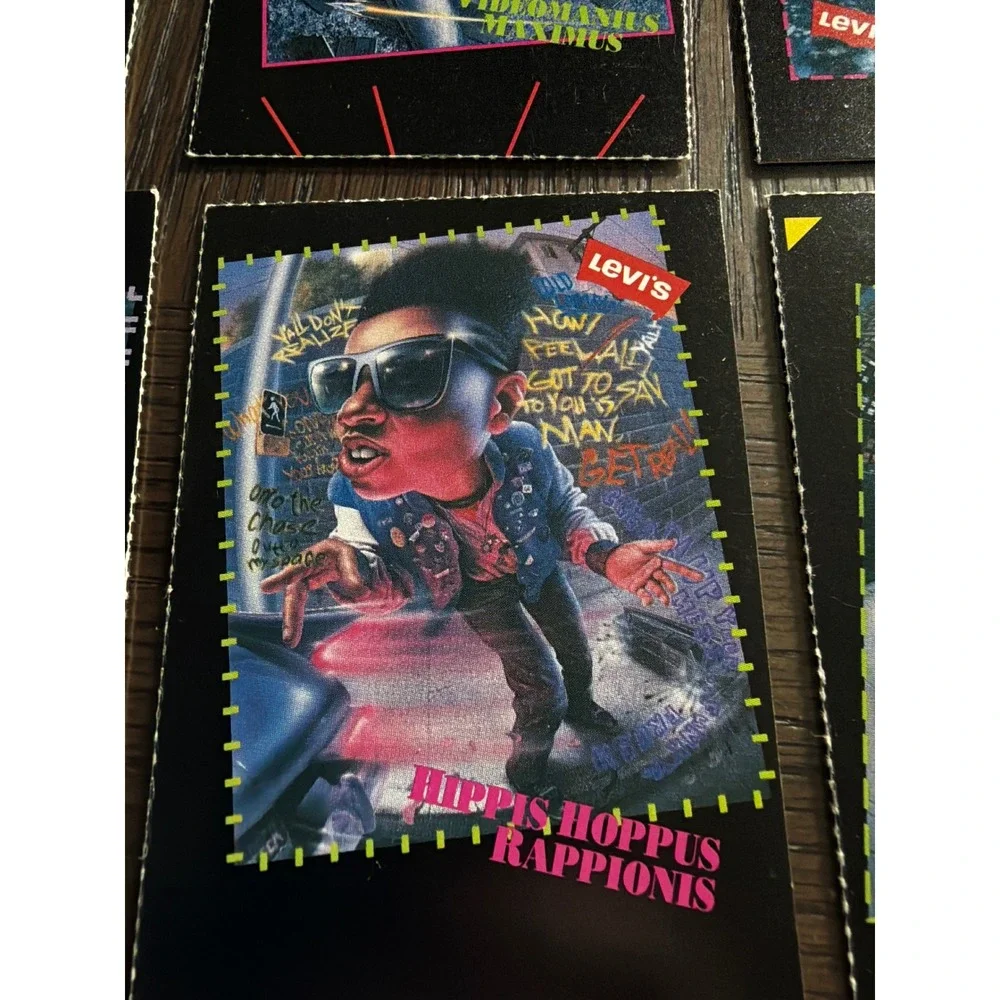 Vintage 1991 Levis Trading Cards Lot of‎ 7 Radical 90s Characters Promo Rare